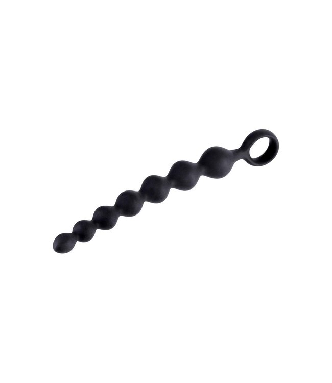 NMC NMC 7 INCH RIBBED SILICONE ANAL BEADS BLACK