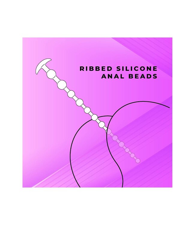 NMC NMC 19 INCH RIBBED SILICONE ANAL BEADS BLACK