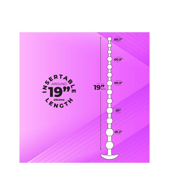 NMC NMC 19 INCH RIBBED SILICONE ANAL BEADS BLACK