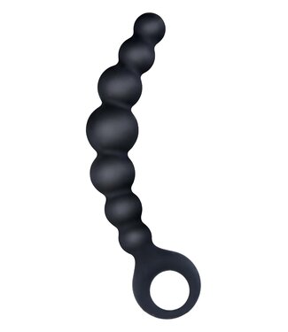 NMC NMC 7 INCH RIBBED SILICONE ANAL BEADS BLACK