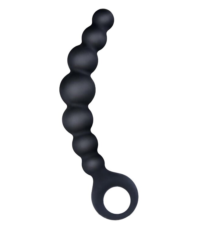 NMC NMC 7 INCH RIBBED SILICONE ANAL BEADS BLACK