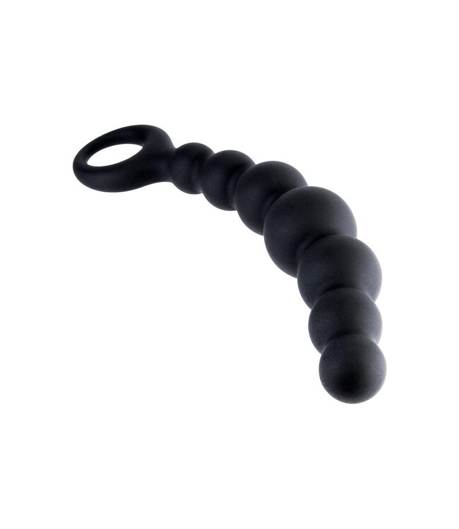NMC NMC 7 INCH RIBBED SILICONE ANAL BEADS BLACK
