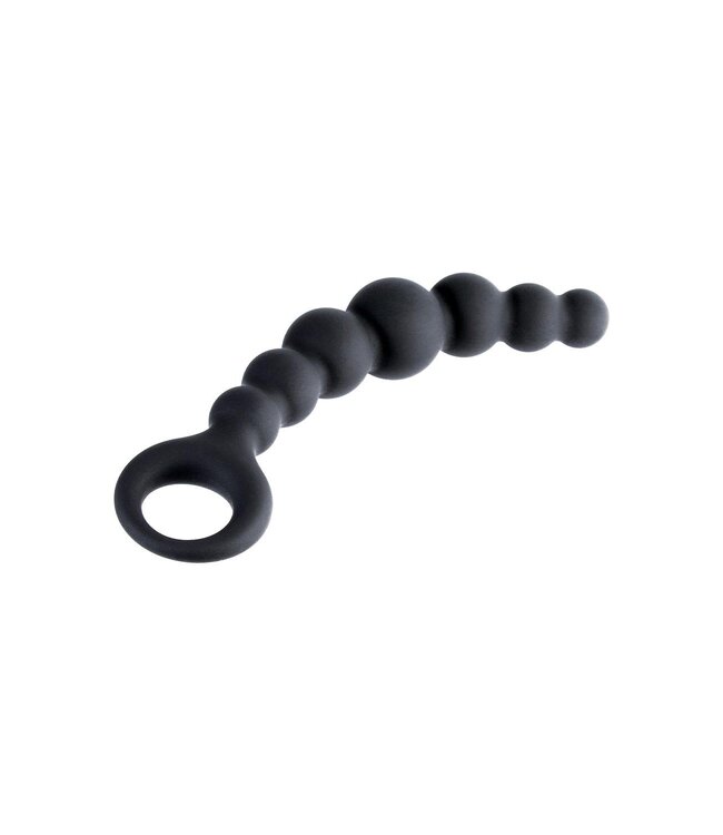 NMC NMC 7 INCH RIBBED SILICONE ANAL BEADS BLACK