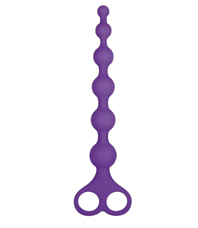 NMC NMC 8 INCH RIBBED SILICONE ANAL BEADS PURPLE