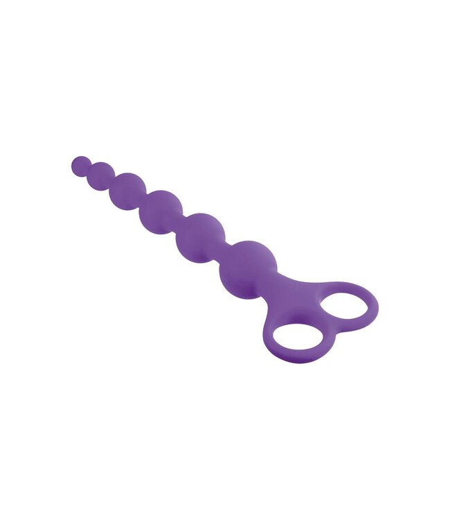 NMC NMC 8 INCH RIBBED SILICONE ANAL BEADS PURPLE