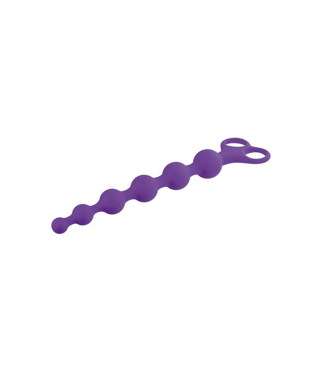 NMC NMC 8 INCH RIBBED SILICONE ANAL BEADS PURPLE