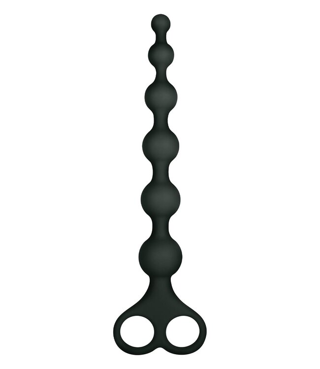 NMC NMC 8 INCH RIBBED SILICONE ANAL BEADS BLACK