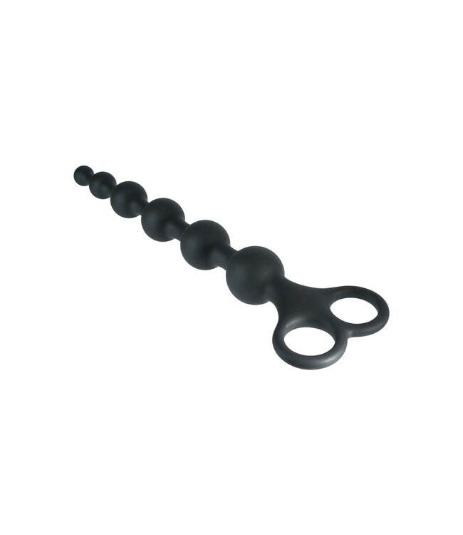 NMC NMC 8 INCH RIBBED SILICONE ANAL BEADS BLACK