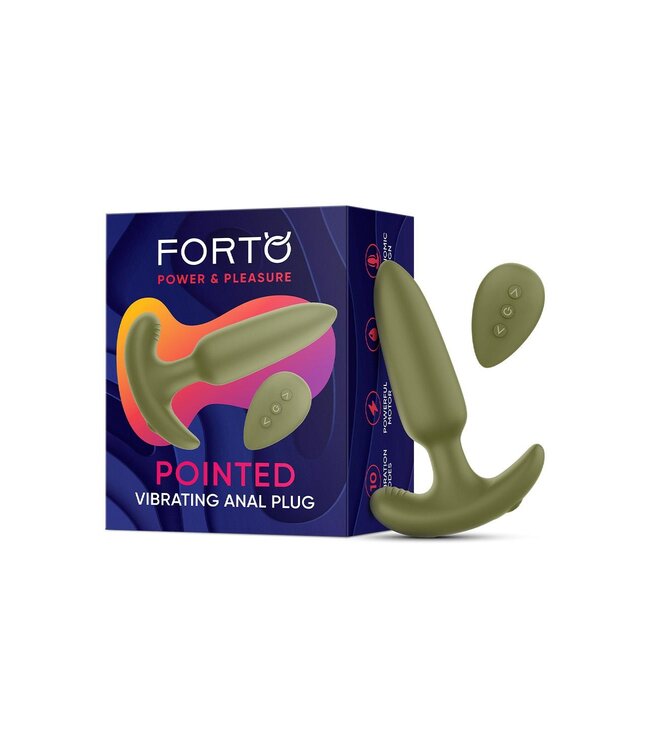 Forto FORTO POINTED VIBRATING PLUG GREEN
