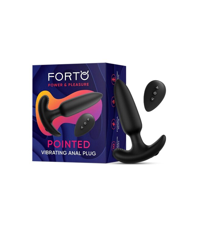 Forto FORTO POINTED VIBRATING  PLUG BLACK