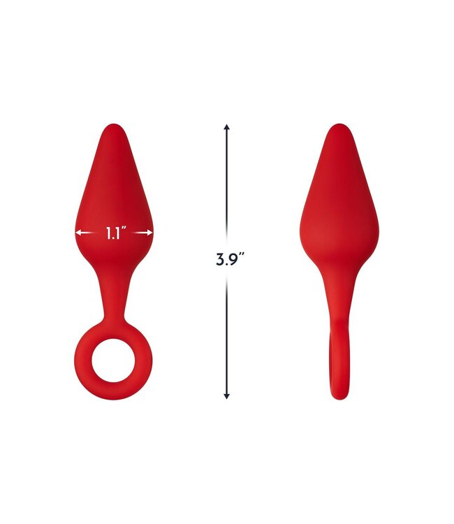 Forto FORTO F-10 SILICONE PLUG W/ PULL RING SMALL RED