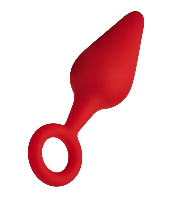 Forto FORTO F-10 SILICONE PLUG W/ PULL RING MEDIUM RED