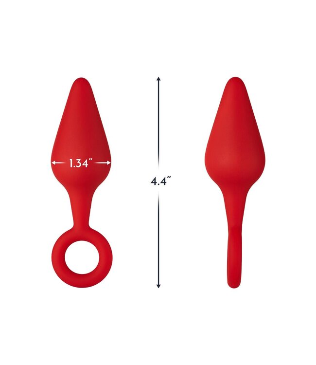 Forto FORTO F-10 SILICONE PLUG W/ PULL RING MEDIUM RED