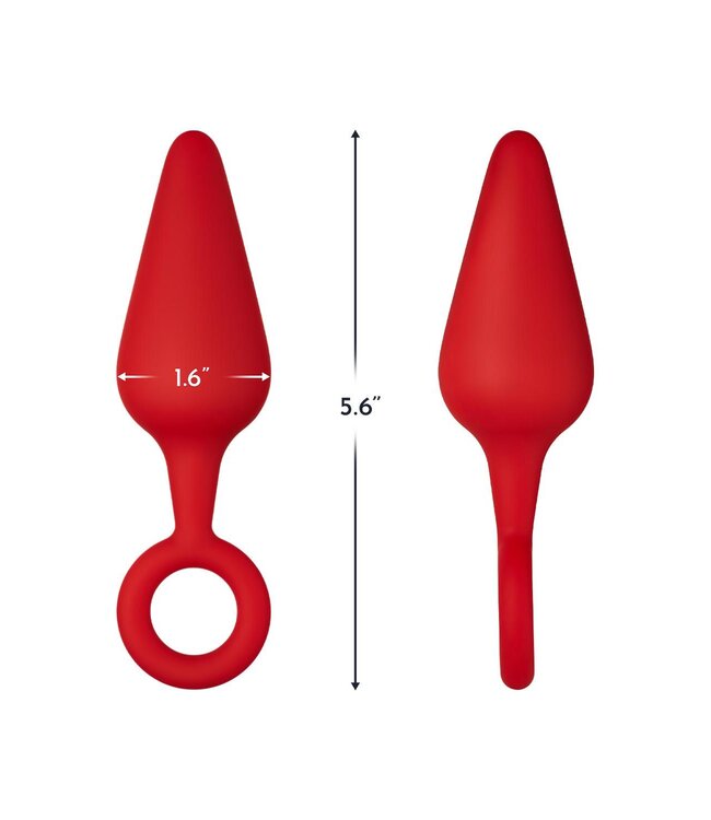 Forto FORTO F-10 SILICONE PLUG W/ PULL RING LARGE RED