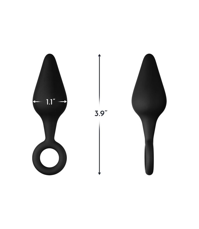 Forto FORTO F-10 SILICONE PLUG W/ PULL RING SMALL BLACK