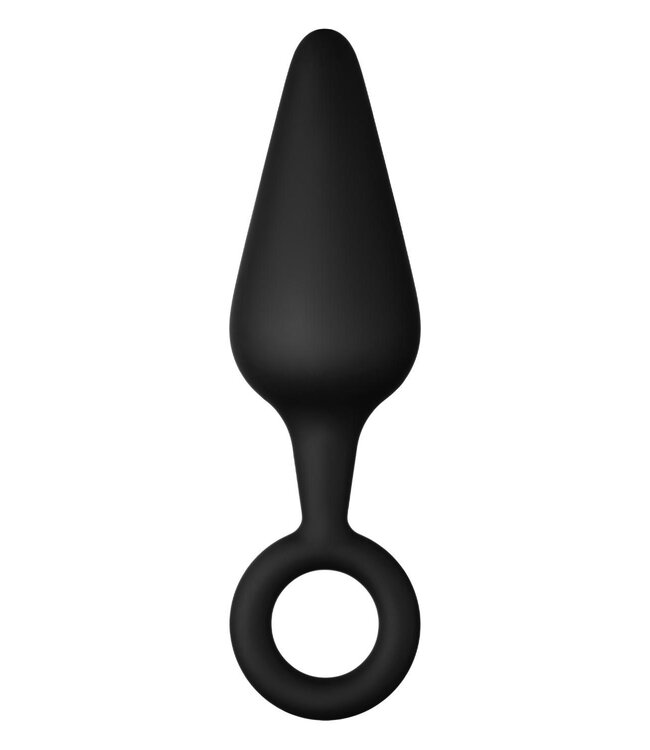 Forto FORTO F-10 SILICONE PLUG W/ PULL RING LARGE BLACK
