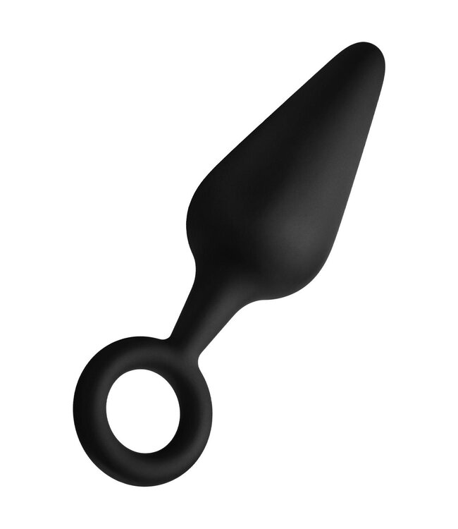 Forto FORTO F-10 SILICONE PLUG W/ PULL RING LARGE BLACK