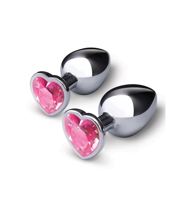 b-Vibe B-VIBE JEWEL HEART METAL BUTT PLUG TRAINING SET