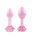 b-Vibe B-VIBE PINK ROSES GLASS BUTT PLUG TRAINING SET