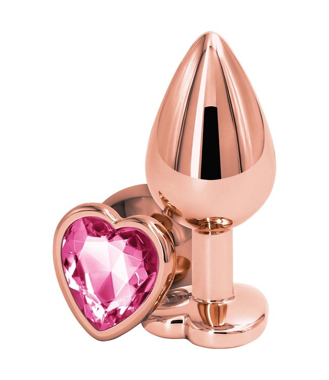 NS Novelties REAR ASSETS ROSE GOLD HEART M PINK