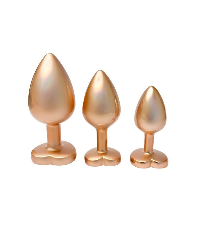 Dreamtoys GLEAMING LOVE PEARL GOLD PLUG SET