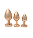Dreamtoys GLEAMING LOVE PEARL GOLD PLUG SET