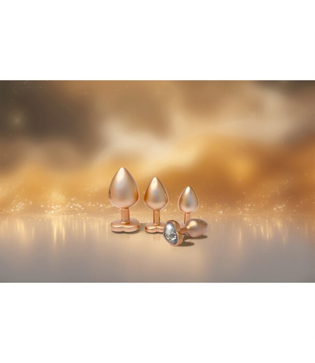 Dreamtoys GLEAMING LOVE PEARL GOLD PLUG SET