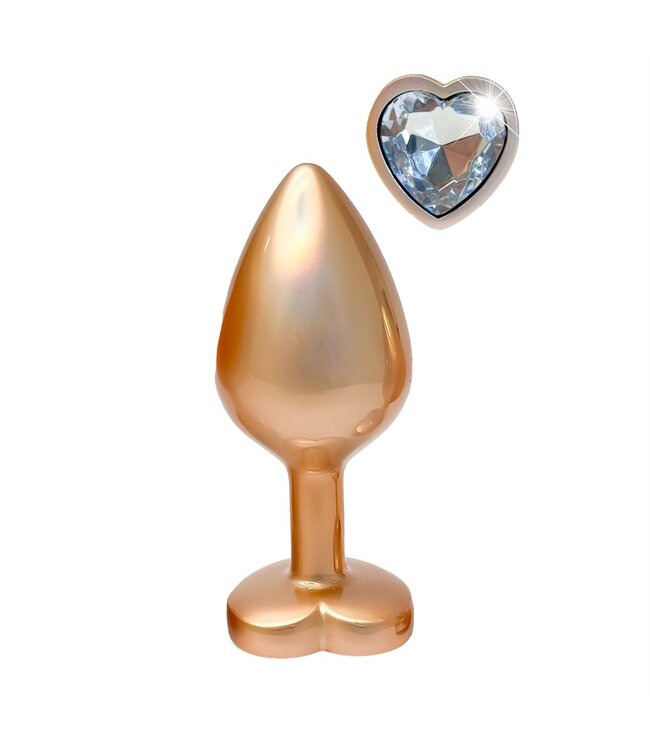 Dreamtoys GLEAMING LOVE PEARL GOLD PLUG MEDIUM