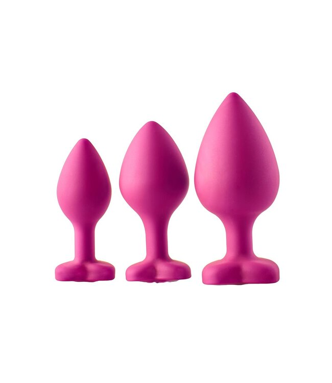 Dreamtoys FLIRTS ANAL TRAINING KIT GEM STONE PINK