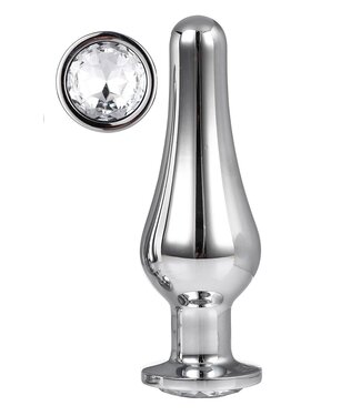 Dreamtoys GLEAMING LOVE SILVER PLEASURE PLUG L
