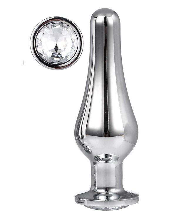 Dreamtoys GLEAMING LOVE SILVER PLEASURE PLUG L