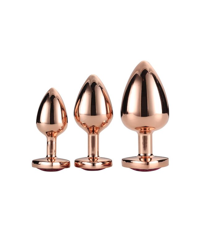 Dreamtoys GLEAMING LOVE ROSE GOLD PLUG SET