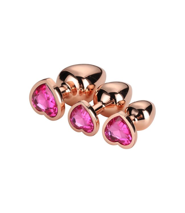 Dreamtoys GLEAMING LOVE ROSE GOLD PLUG SET