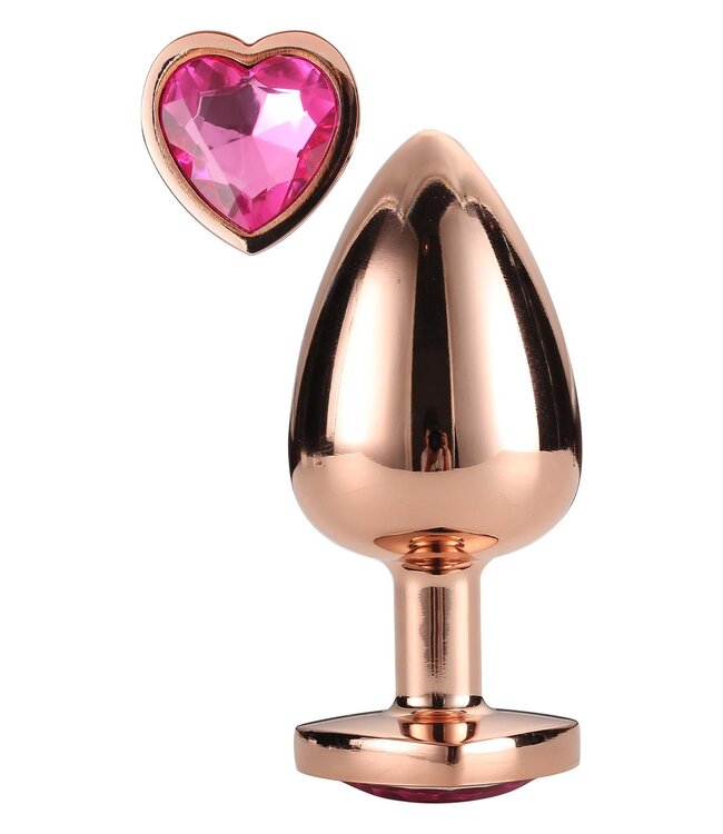 Dreamtoys GLEAMING LOVE ROSE GOLD PLUG LARGE