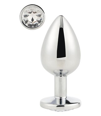 Dreamtoys GLEAMING LOVE SILVER PLUG LARGE