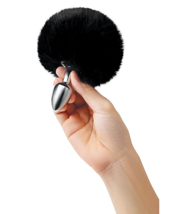 Whipsmart WHIPSMART 3 INCH FLUFFY BUNNY METAL PLUG WITH BLACK TAIL