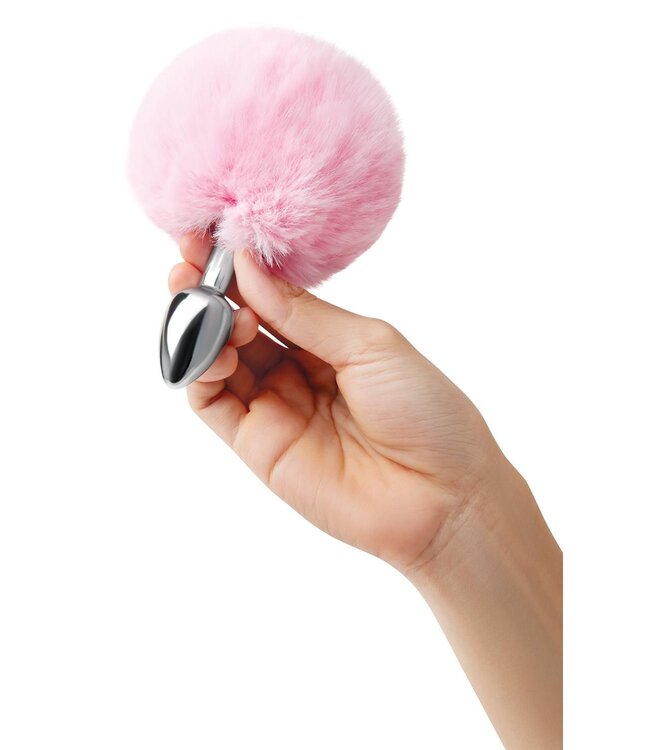 Whipsmart WHIPSMART 3 INCH FLUFFY BUNNY METAL PLUG WITH PINK TAIL