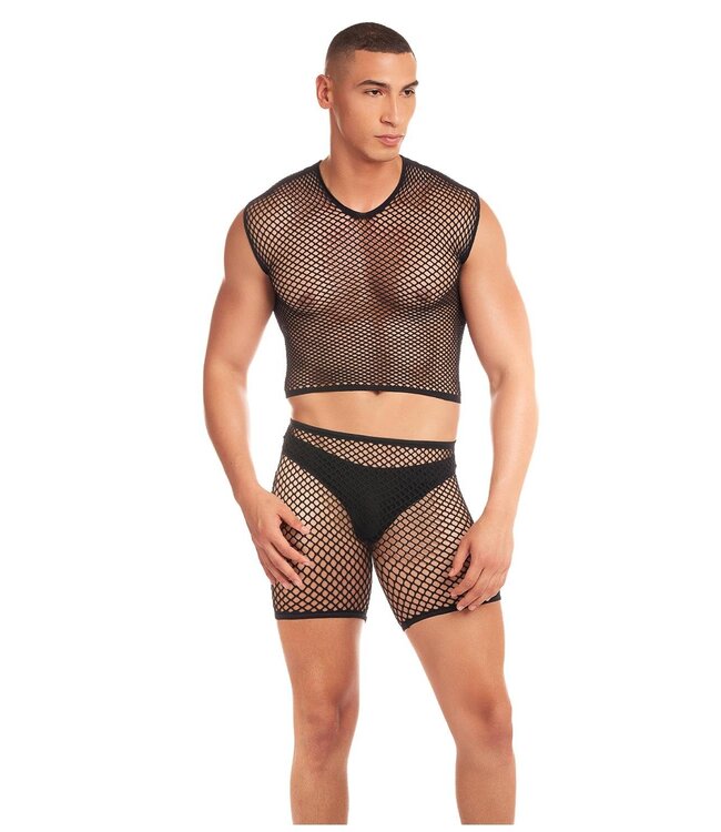 Rainbow Party RAINBOW PARTY NET-BULA 3 PCS SET BLACK, L/XL