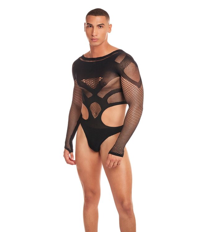 Rainbow Party RAINBOW PARTY OUT OF ORBIT BODYSUIT BLACK, S/M