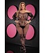 Lapdance LAPDANCE OFF-THE-SHOULDER LACE BODYSTOCKING BLACK, QS