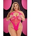 Lapdance LAPDANCE FISHNET HALTER BODYSUIT PINK, QS