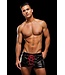 Envy Menswear ENVY LACE-UP WETLOOK TRUNKS BLACK RED, S/M