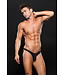 Envy Menswear MICROFIBER LOWRISE ZIP THONG BLACK, S/M