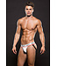 Envy Menswear LOGO ELASTIC LOWRISE MESH JOCK WHITE M/L