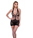 Baci Lingerie BACI HALTER MINI DRESS BLACK, OS