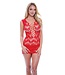 Baci Lingerie BACI CORSET FRONT LACE MINI DRESS RED, OS