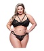 Baci Lingerie BACI 2 PCS. ECO STRAPPY BRA AND PANTY SET BLACK, QS