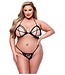 Baci Lingerie BACI 2 PCS PEEK-A-BOO BRA & CROTCHLESS G-STRING SET BLACK , QS