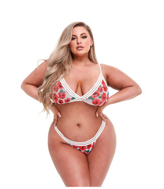 Baci Lingerie WHITE FLORAL & LACE BRA SET, QS