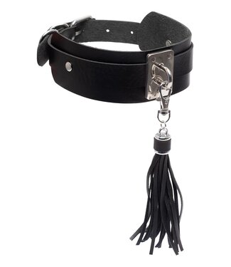 Kinky Diva KINKY DIVA TEASING TASSEL COLLAR BLACK/SILVER